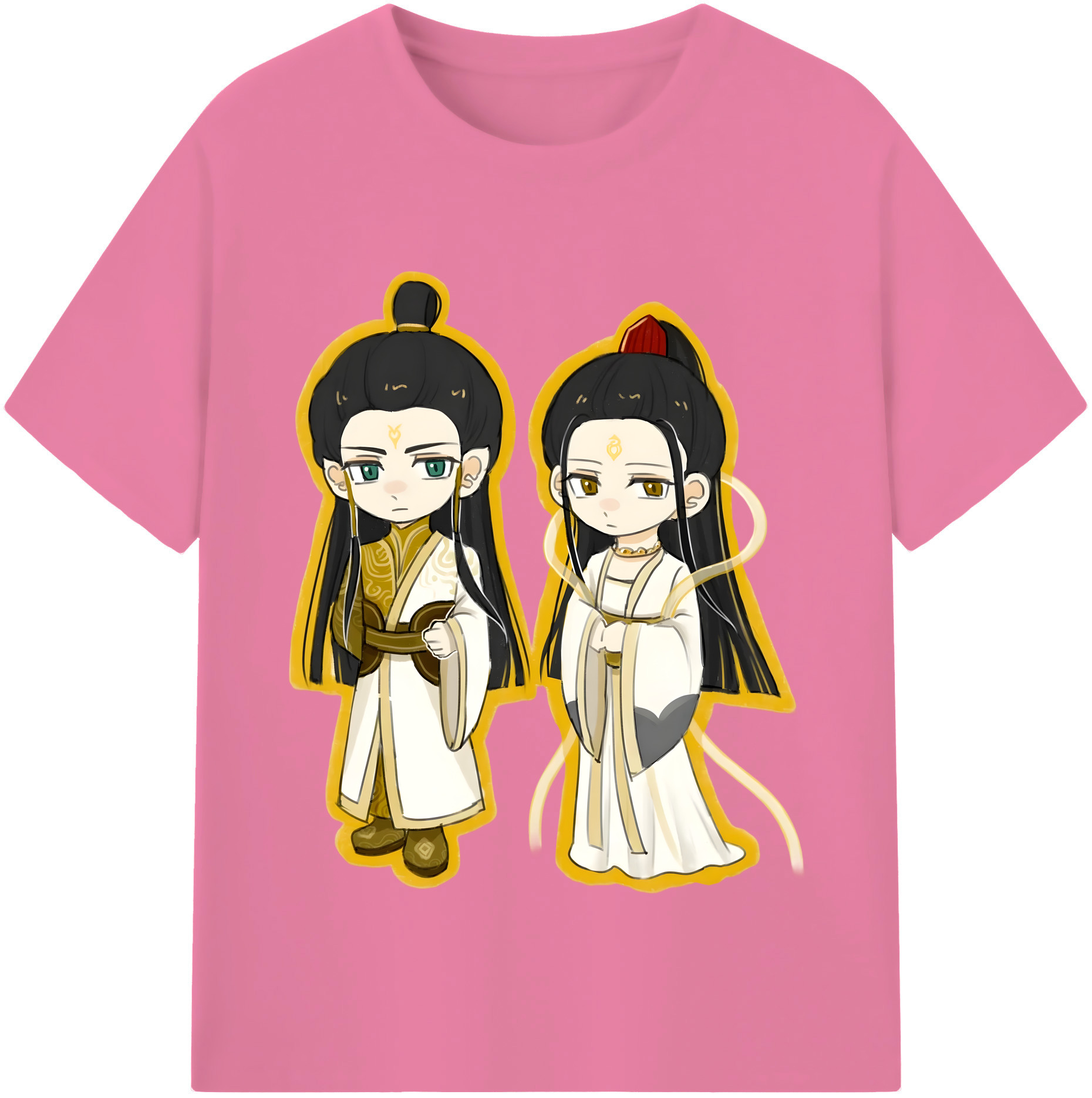 （画像用） Ne Zha 2 ナタ 魔童の大暴れ 綿100％半袖Tシャツ（フロントプリント）